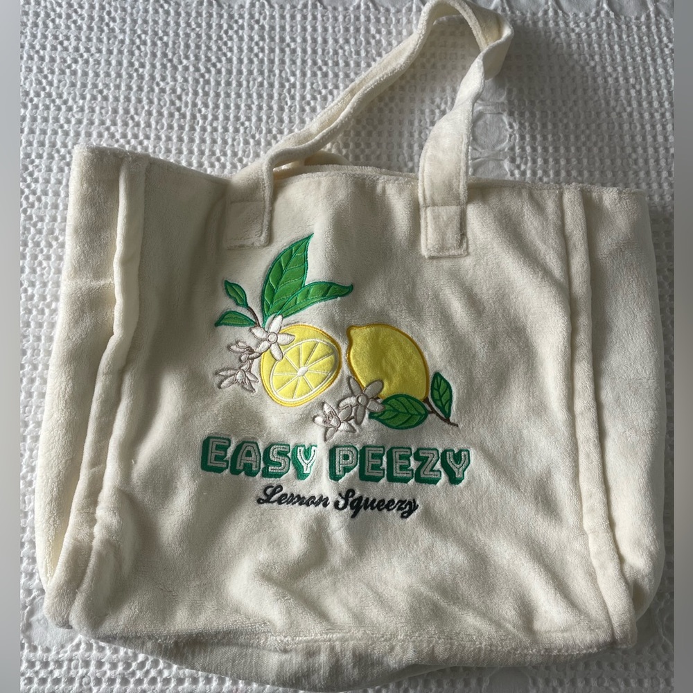 H&M soft fleece beach bag